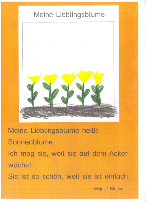 Lieblingsblume von Maja - Klasse 1b